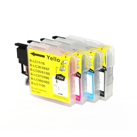 Zgodny Komplet Tuszy do Brother DCP 185C 585CW MFC 6490CN TD-LC1100 CMYK