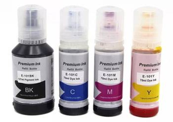 Zgodny Komplet Tuszy do Epson 101 EcoTank L4150 L4160 L6160 L6190 TD-101