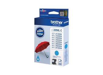 Tusz Oryginalny Brother LC225 DCP-J4120DW MFC-J4420DW MFC-J4625DW MFC-J5320DW LC225XLC Niebieski
