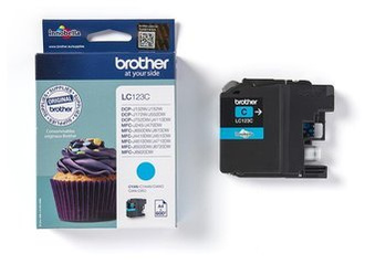 Tusz Oryginalny Brother LC123 DCP-J132W MFC-J4510DW DCP-J4110DW LC123C Niebieski