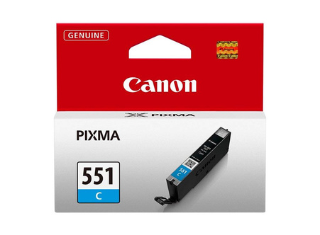 Tusz Oryginalny Canon CLI-551 PIXMA iP7250 iP8750 MG5450 MG7150 MX725 CLI-551C Niebieski