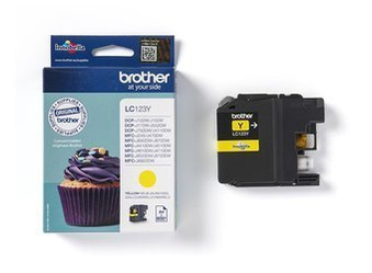 Tusz Oryginalny Brother LC123 DCP-J132W MFC-J4510DW DCP-J4110DW LC123Y Żółty