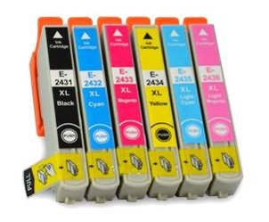 Zgodny Komplet Tuszy do Epson Expression Premium XP-750 XP-850 TD-T2438 CMYK + L