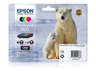 Komplet Tuszy Oryginalnych Epson T2636 Expression Home XP-510 XP-520 XP-600 XP-620 XP-700 XP-800