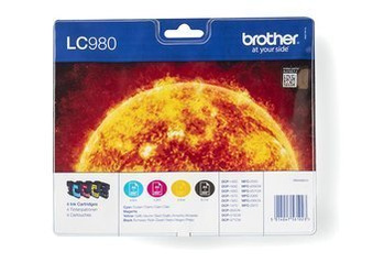 Komplet Tuszy Oryginalnych Brother LC980 DCP-145C DCP-165C DCP-365CN MFC-255CW LC980VALBP