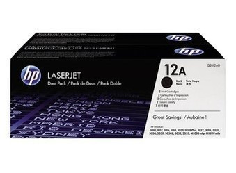 Dwupak Tonerów Oryginalnych HP LaserJet 1010 1018 1020 3030 Q2612AD