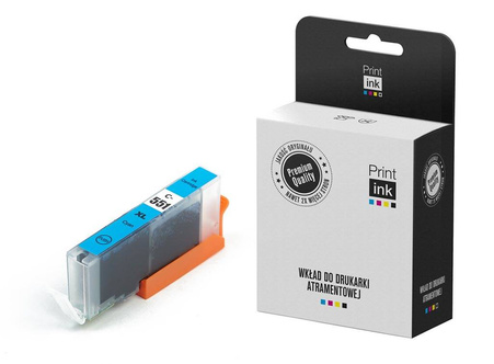 Zgodny Tusz do Canon CLI-551XL PIXMA iP7250 iP8750 MG5450 MG7150 MX725 PR-CLI551XL C Niebieski