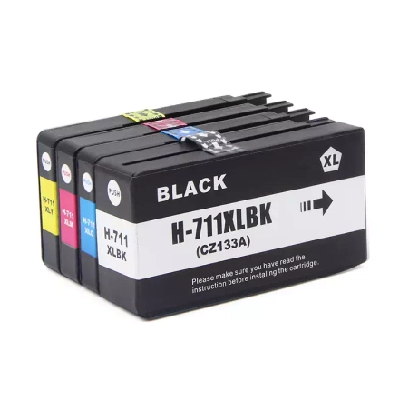 Zgodny Komplet Tuszy do HP 711 DesignJet T120 T520 CZ133A TD-CZ133A CMYK
