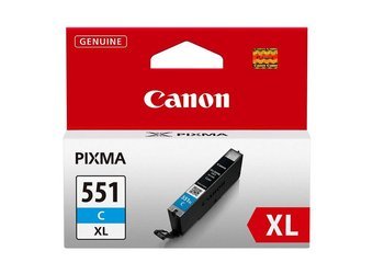 Tusz Oryginalny Canon CLI-551XL PIXMA iP7250 iP8750 MG5450 MG7150 MX725 CLI-551XL C Niebieski